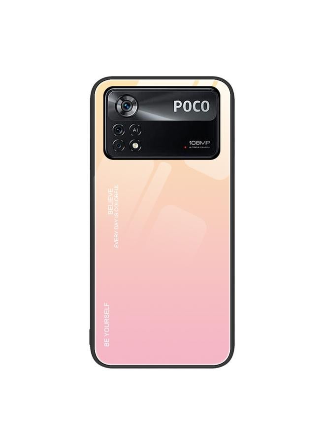 The Bros Case For Xiaomi Poco X4 Pro 5G Gradient Color Glass Case