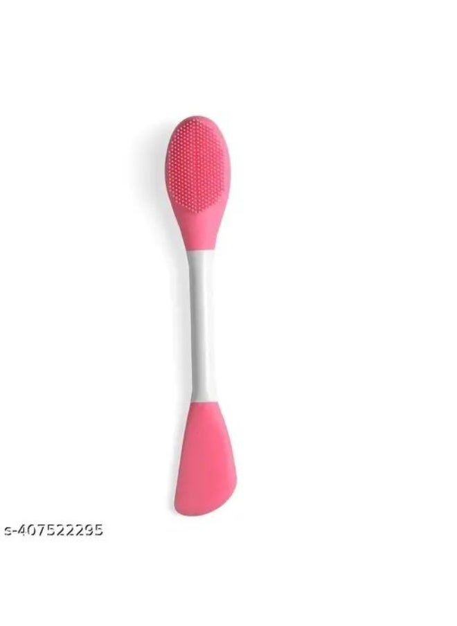 Generic - Silicone Face Mask Applicator, 2 in 1 Double-Sided Facial Scrubber Brush Tool, Double-Head Manual Cleansing Brush for Deep Gentle Exfoliating 1PCS (random color)B1 - Image 1