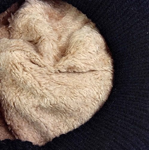 HINDAWI Women Winter Newsboy Hats Warm Knit Wool Snow Caps with Visor, Black - Image 5