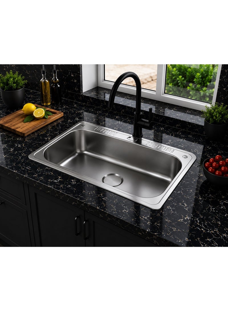 Kitchen sink 80x50cm / Marble opening 75x45 / Depth 23cm / Thickness 1mm - Image 3