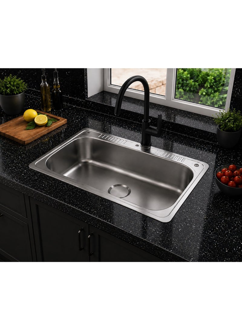 Kitchen sink 80x50cm / Marble opening 75x45 / Depth 23cm / Thickness 1mm - Image 4