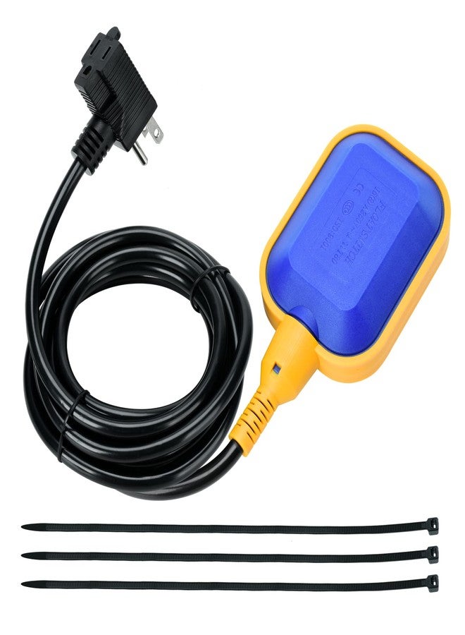 briidea Float Switch for Sump Pump, Briidea Tethered Float Switch for Water Tank with 10ft Power Cord, 16 Amp Maximum Pump Run Current, IP 68 Waterproof, Ideal for Sewage Pool Pond - Image 1