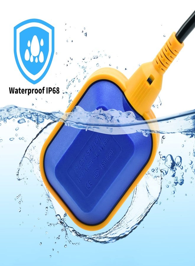 briidea Float Switch for Sump Pump, Briidea Tethered Float Switch for Water Tank with 10ft Power Cord, 16 Amp Maximum Pump Run Current, IP 68 Waterproof, Ideal for Sewage Pool Pond - Image 4