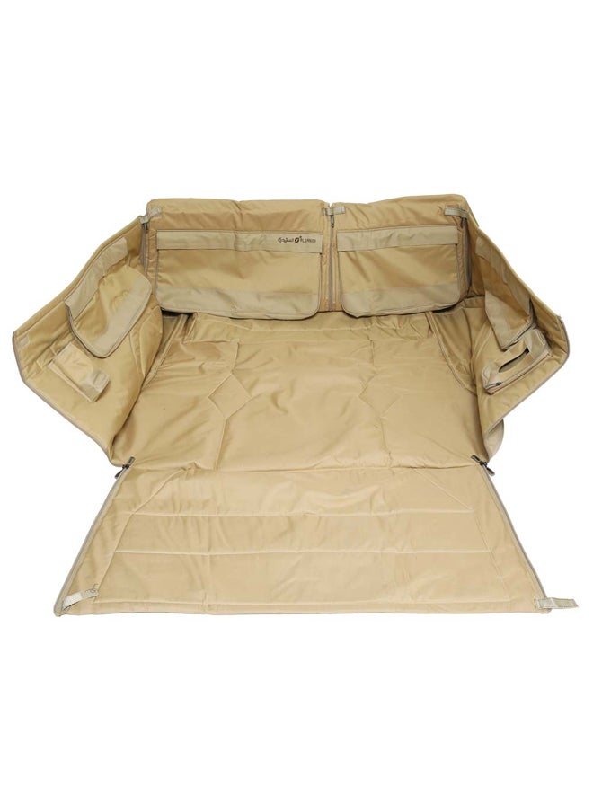 AL SANIDI - Car back Trunk Mat For Fortuner + 2016 Back mat Sulfur Yellow Size 124*127*53Cm - Image 1