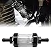 Icyhaws Automotive Fuel Filter Detachable Washable Metal Glass Vehicle Inline Waterproof Fuel Filters 11 x 346 x 031 Universal Accessories for Truck Motorcycle SUV Car - Image 2