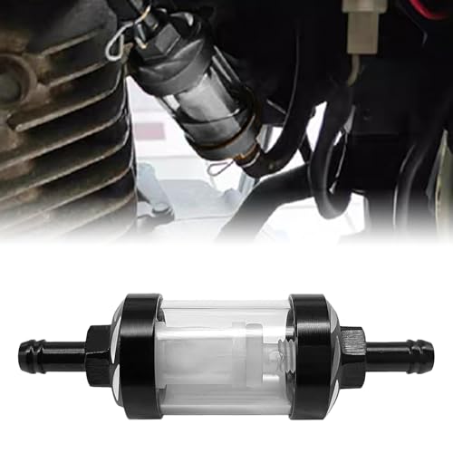 Icyhaws Automotive Fuel Filter Detachable Washable Metal Glass Vehicle Inline Waterproof Fuel Filters 11 x 346 x 031 Universal Accessories for Truck Motorcycle SUV Car - Image 1