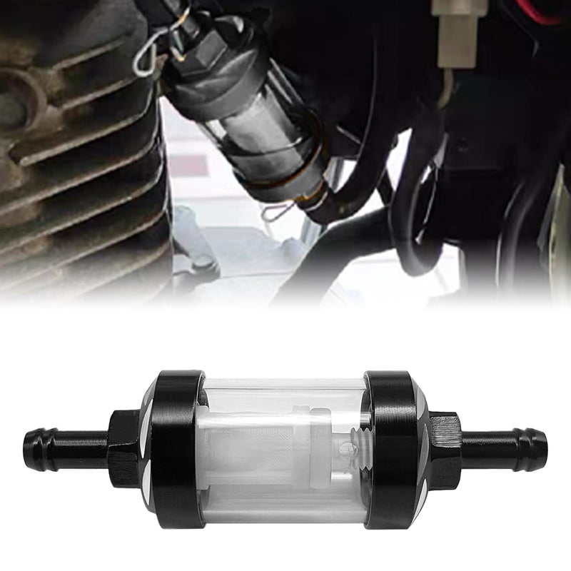 Icyhaws Automotive Fuel Filter Detachable Washable Metal Glass Vehicle Inline Waterproof Fuel Filters 11 x 346 x 031 Universal Accessories for Truck Motorcycle SUV Car - Image 3