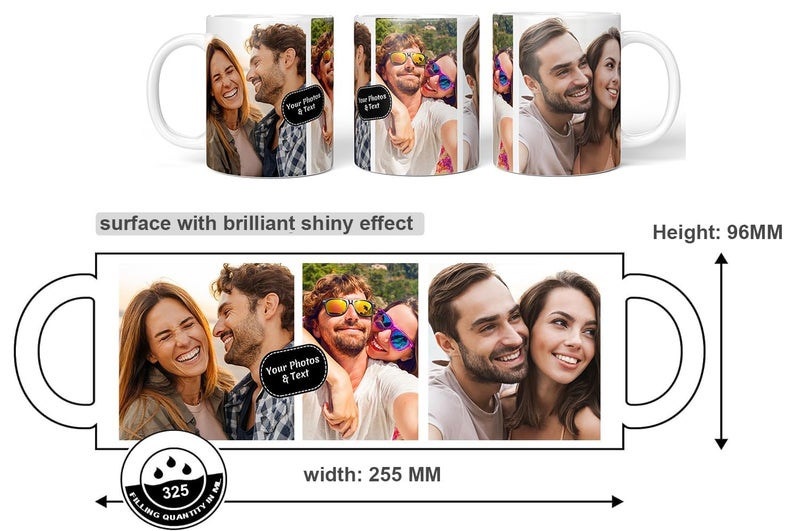 Magic Mug, Heat Changing Color, Personlised Black Ceramic Magic Mug Gift for Family, Friends, Valentine, Anniversary, Birthday or Any Other Special Occasion - Image 2