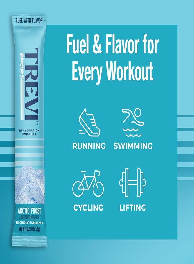TREVI™ Sport Sugar Free Electrolytes - Rehydration Powder Packet Drink Mix - 20 Count - Arctic Frost - Image 3