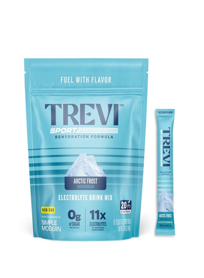 TREVI™ Sport Sugar Free Electrolytes - Rehydration Powder Packet Drink Mix - 20 Count - Arctic Frost - Image 1