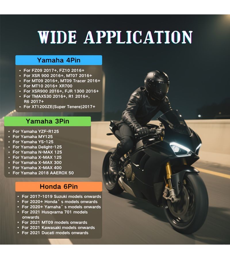 OBD2 Diagnostic Cable 16 Pin To 3 Pin 4 Pin 6 Pin 3 In 1 Diagnostic Adapter Suitable For Yamaha Kline Euro5 Motorcycles Without Battery - Image 5