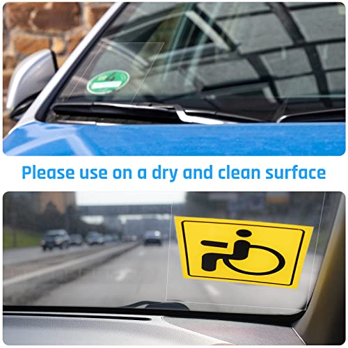 Zonon 9 Sheets Windshield Sticker Applicator and Blue Plastic Hand Applicator Squeegee Static Cling Window Film Clear Car Window Stickers 4 x 6 Inches Automotive Decals, Easy to Remove and Reapply - Image 2
