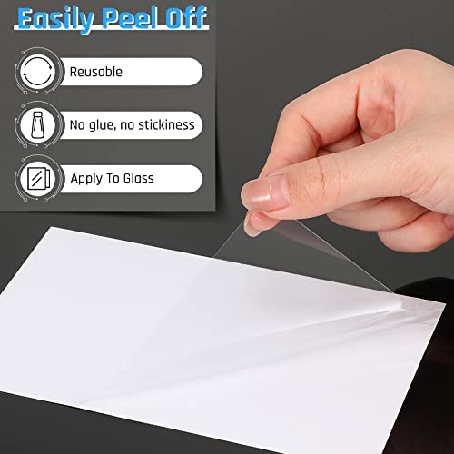 Zonon 9 Sheets Windshield Sticker Applicator and Blue Plastic Hand Applicator Squeegee Static Cling Window Film Clear Car Window Stickers 4 x 6 Inches Automotive Decals, Easy to Remove and Reapply - Image 4