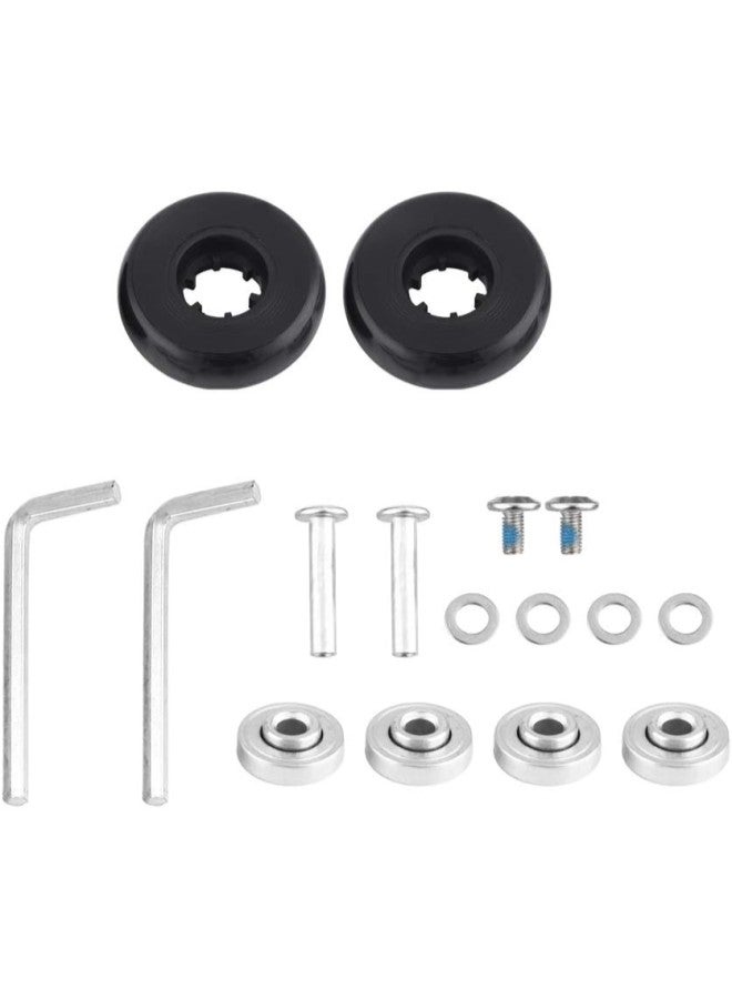 klarako Luggage Wheels Replacement Kit Forwardsell Black Luggage Suitcase/Inline Outdoor Skate Replacement Wheels with ABEC 608zz Bearings 