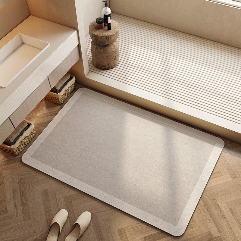 Creamy Style Non-Slip Diatomaceous Earth Floor Mat - Customizable, Absorbent & Quick-Drying for Bathroom