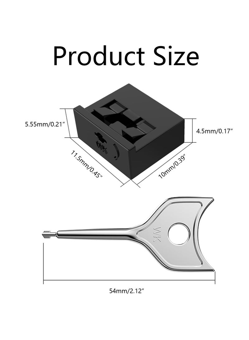 10-Pack USB Port Blocker Set with Key, Locking Dust Caps for Computers, TVs and Routers, Compatible with USB-A Female Ports, White  - Image 5