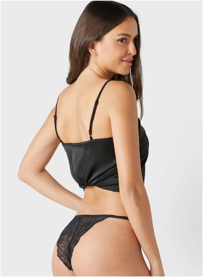 La Senza Lace High Leg Brief