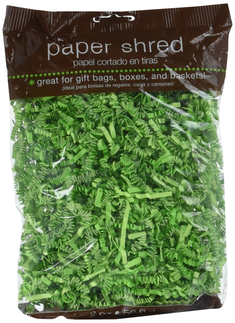 Vibrant Lime Green Paper Shreds 2oz 1 Pack Perfect for Gift Packaging Decorations and Craft Projects