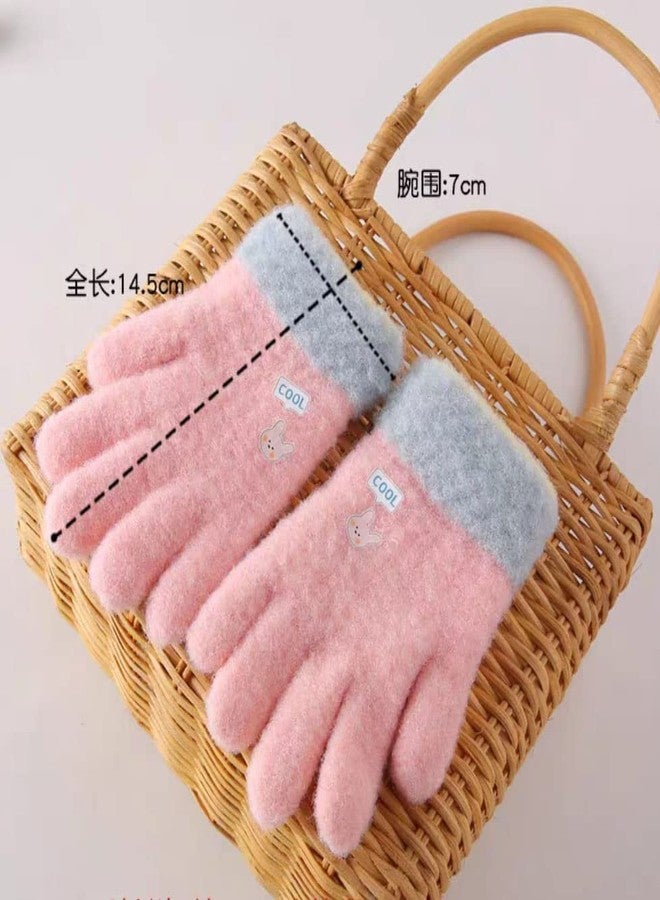 ICW unisex Kids winter faux fur fluffy woolen warm glove for baby (5 to 10 years)(ONLY 1 PC) - Image 2