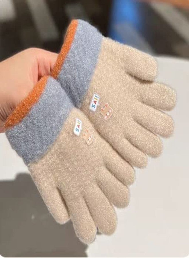 ICW unisex Kids winter faux fur fluffy woolen warm glove for baby (5 to 10 years)(ONLY 1 PC) - Image 4