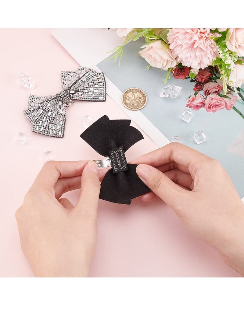 SOLARAE 1 Pair Bow Shoe Clip, Sliver Crystal Rhinestone Shoe Buckle Detachable Shining Shoes Decorations Jewelry Shoe Clips, for Heels Flats Pumps Decorative Shoe Accessoriesecoration (Silver) - Image 3