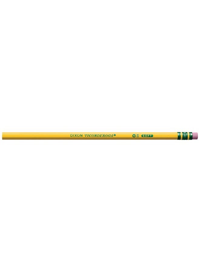 Ticonderoga Wood-Cased Pencils, Unsharpened, 2 HB Soft, Yellow, 24 Count - Image 2