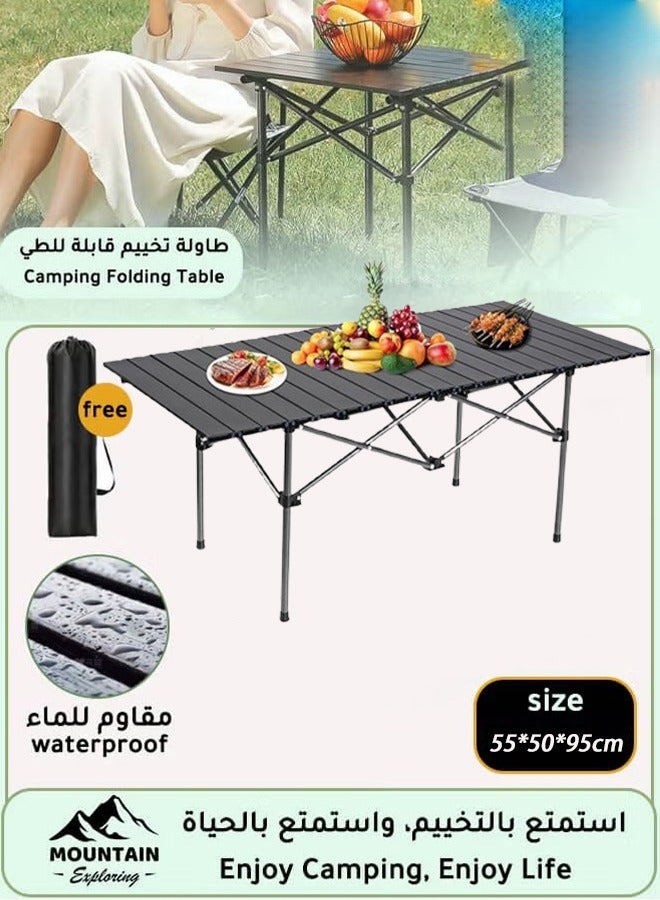 Occuwzz Folding Camping Table with Carry Bag – Lightweight Aluminum Portable Desk for Outdoor Camping, BBQ, Beach, Picnic, Cooking & Dining - Image 1