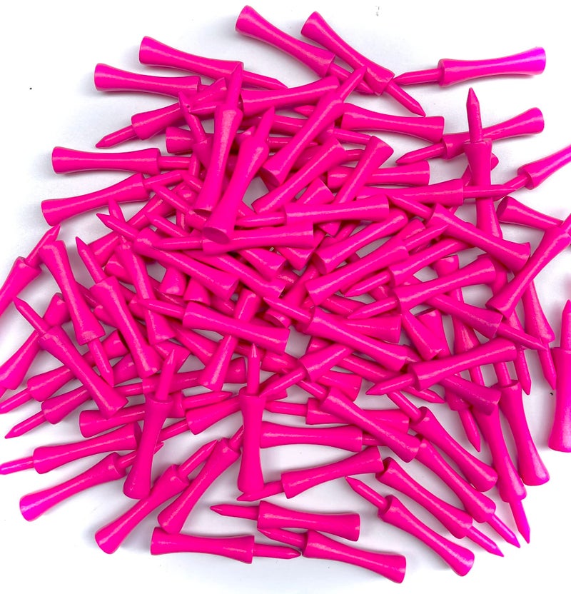 TH Golf x100 Pcs Bamboo Pink Castle Golf Tees 59mm Biodegradable Eco Friendly Sustainable - Image 3