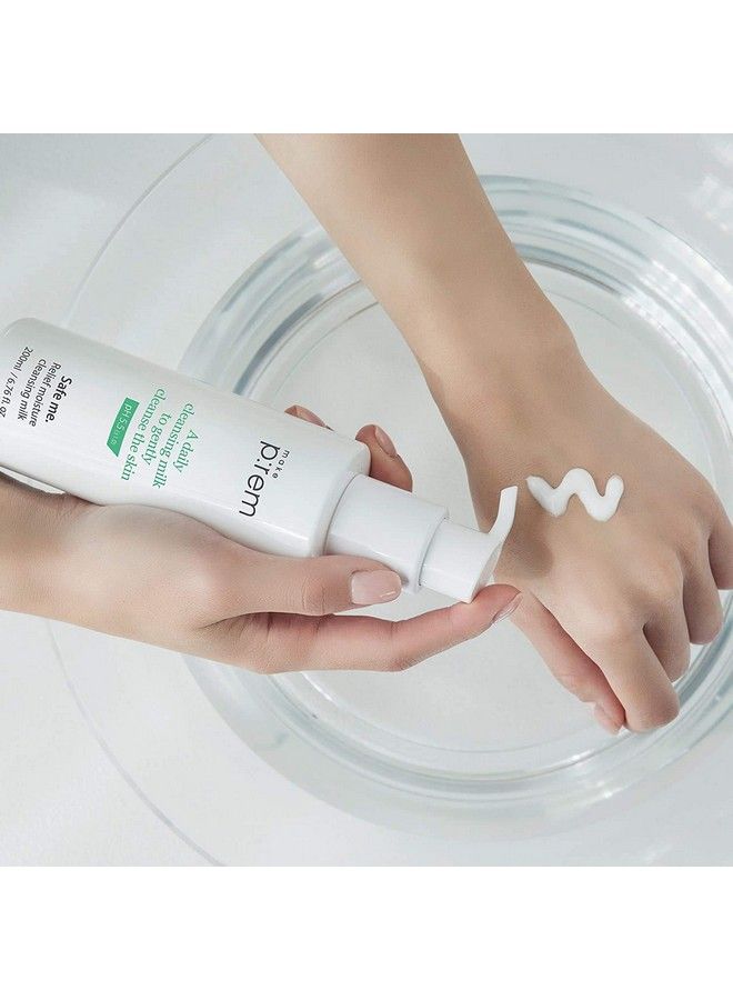 MAKEP:REM Makeprem Safe Me Relief Moisture Cleansing Milk 6.76 Fl Oz Subacid Ph 5.5 Mild Makeup Remover Gentle Milk Cleanser Dry Sensitive Acneprone Skin Moisturizing Age Defying No Chemicals Nonirritating - Image 5