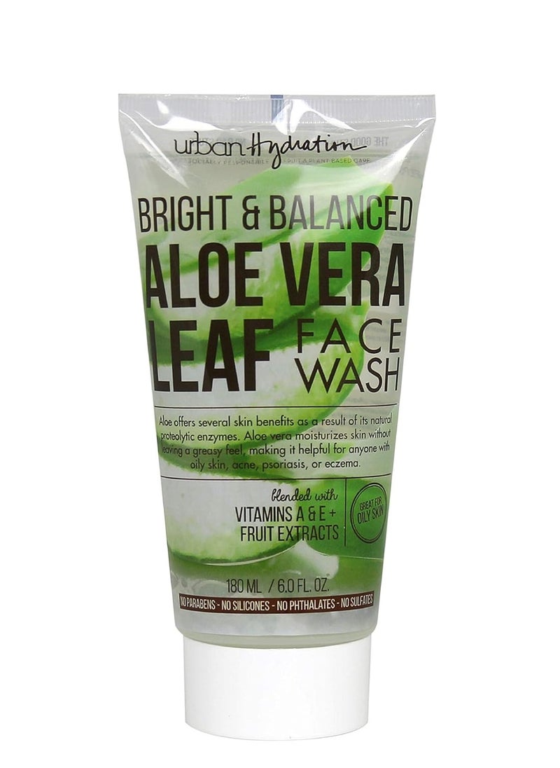 Urban Hydration Bright & Balanced Aloe Vera Leaf Face Wash | Gentle, Hydrates, Detoxes, Fights Acne, Anti-Aging Benefits For All Skin Types, Leaves Skin Moisturized and Smooth | 6 Fl Ounce - pzsku/Z96069340D01C59F60E1BZ/45/1741001032/fbb6a5dc-d78f-424f-8411-137d20b3ad8f