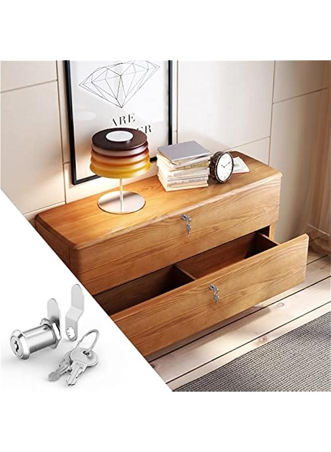 1 Pack Cabinet Locks with Keys, 1-1/8 Cam Lock keyed Alike, Secure Drawer Mailbox File RV Storage Locks Tool Box Locks Replacement Set, Zinc Alloy - Image 4