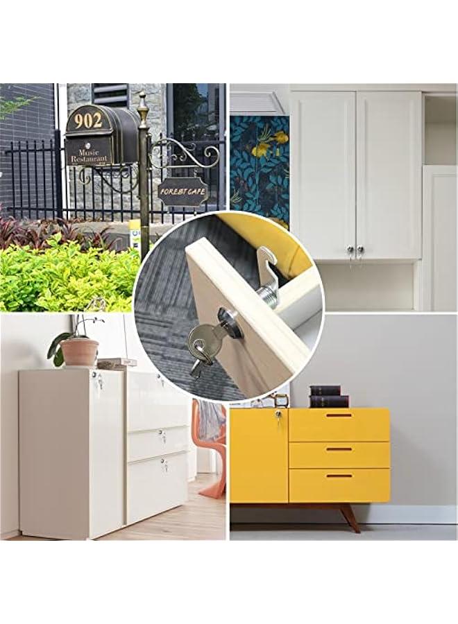 1 Pack Cabinet Locks with Keys, 1-1/8 Cam Lock keyed Alike, Secure Drawer Mailbox File RV Storage Locks Tool Box Locks Replacement Set, Zinc Alloy - Image 5