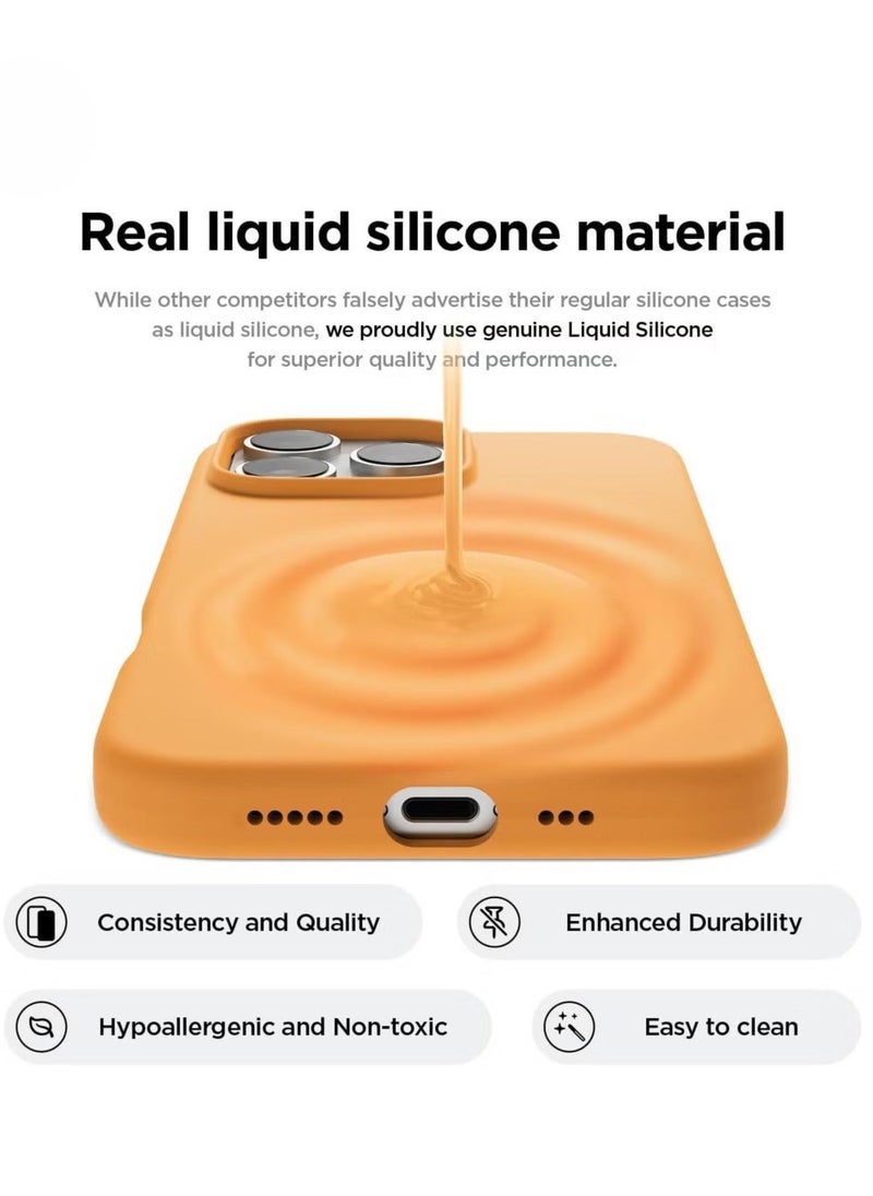 Raxoom iPhone 16 Pro Case Cover â€“ Full Body Protection, Shockproof, Slim Design with Anti-Scratch Soft Microfiber Lining â€“ Orange - Image 5