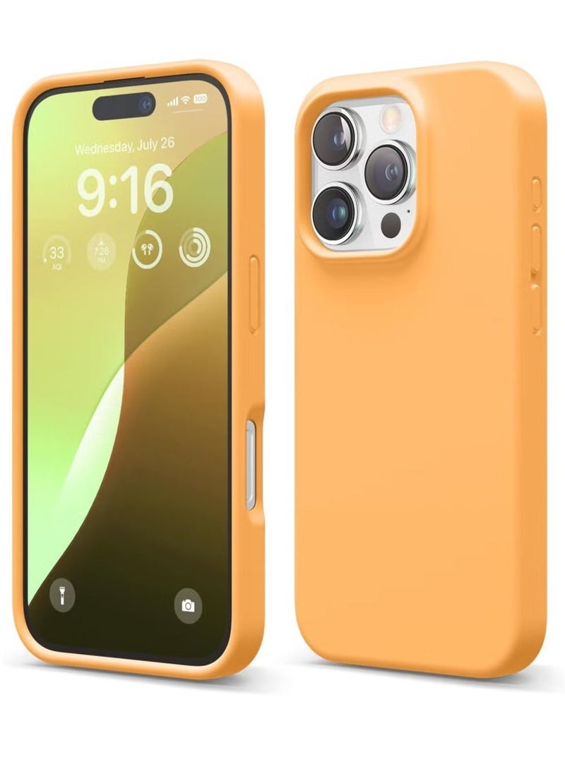 Raxoom iPhone 16 Pro Case Cover â€“ Full Body Protection, Shockproof, Slim Design with Anti-Scratch Soft Microfiber Lining â€“ Orange - Image 1