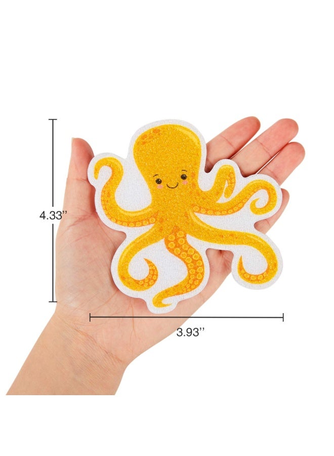 Secopad Non Slip Bathtub Stickers 14 PCS Large Sea Adhesive Kids Anti Slip Decal Treads for Shower and Bath Tub with Premium Scraper - Image 4