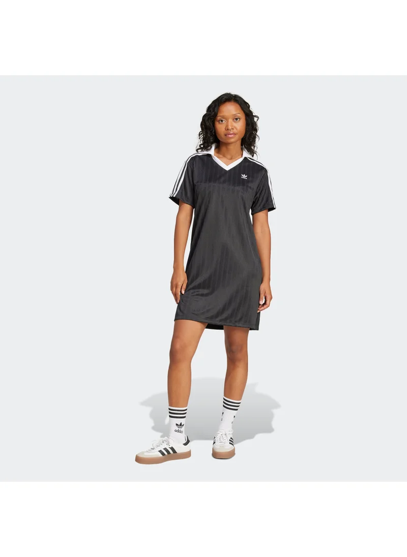 اديداس اوريجينالز Adicolor Football Jacquard V-Neck Dress