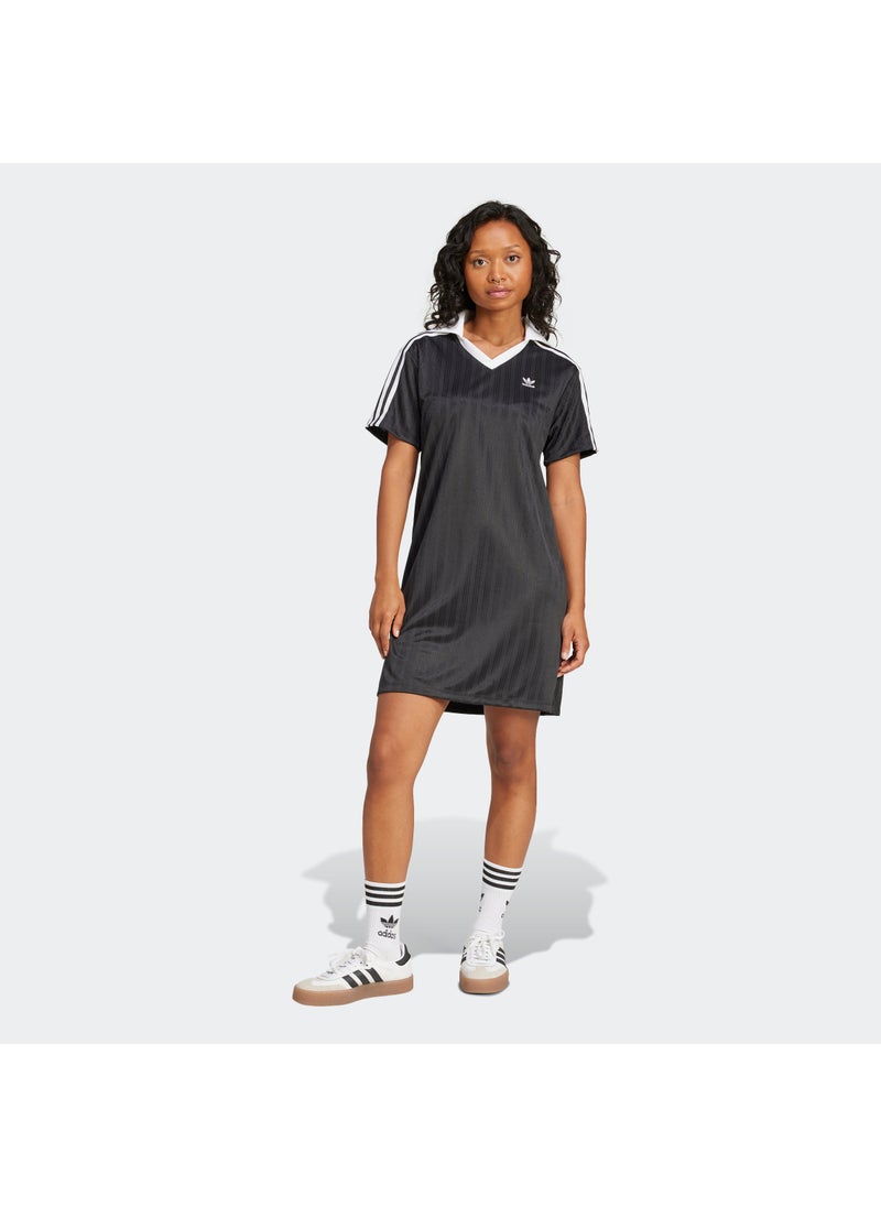 adidas Originals - Adicolor Football Jacquard V-Neck Dress - Image 1