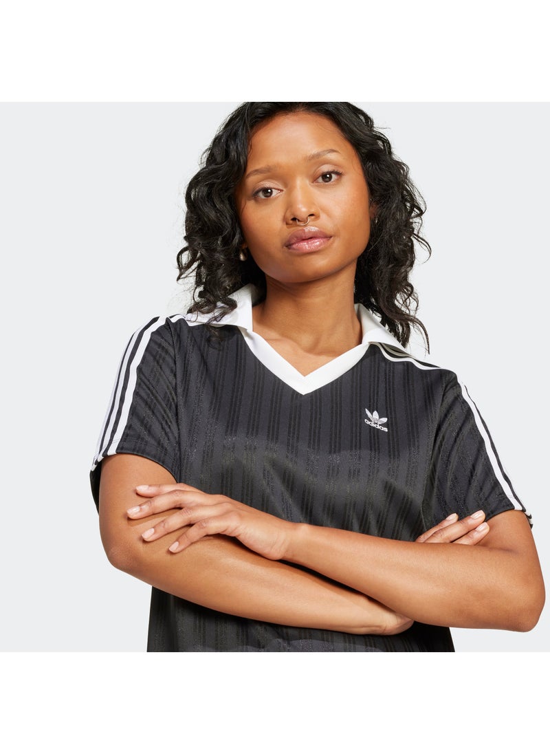 adidas Originals - Adicolor Football Jacquard V-Neck Dress - Image 1