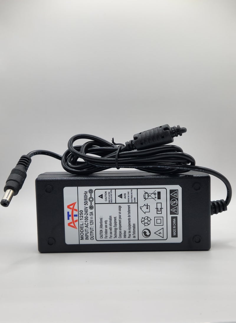 ATA 12V 5A POWER ADAPTER AC100-240V  - Image 2