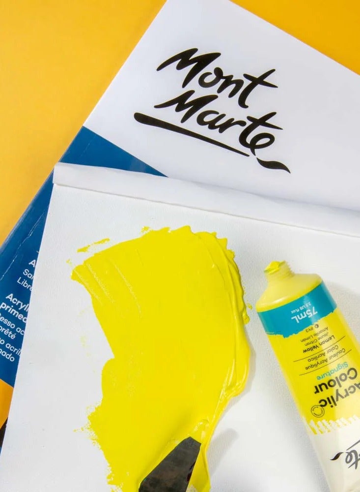 Mont Marte A4 Size Canvas Pad With 10 Sheets 280gsm Thickness Cotton Duck Paper For Artists - Image 4