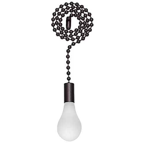 SmoTecQ Ceiling Fan Pull Chain Extender with Decorative Frosted Glass Bulb and Fan Cord, Fit All Standard 3mm Diameter Ceiling Fans and Light Fixtures Factory Pull (ORB) - Image 5