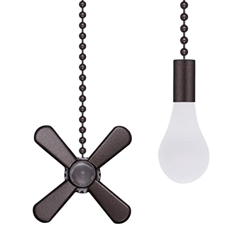 SmoTecQ Ceiling Fan Pull Chain Extender with Decorative Frosted Glass Bulb and Fan Cord, Fit All Standard 3mm Diameter Ceiling Fans and Light Fixtures Factory Pull (ORB) - Image 3