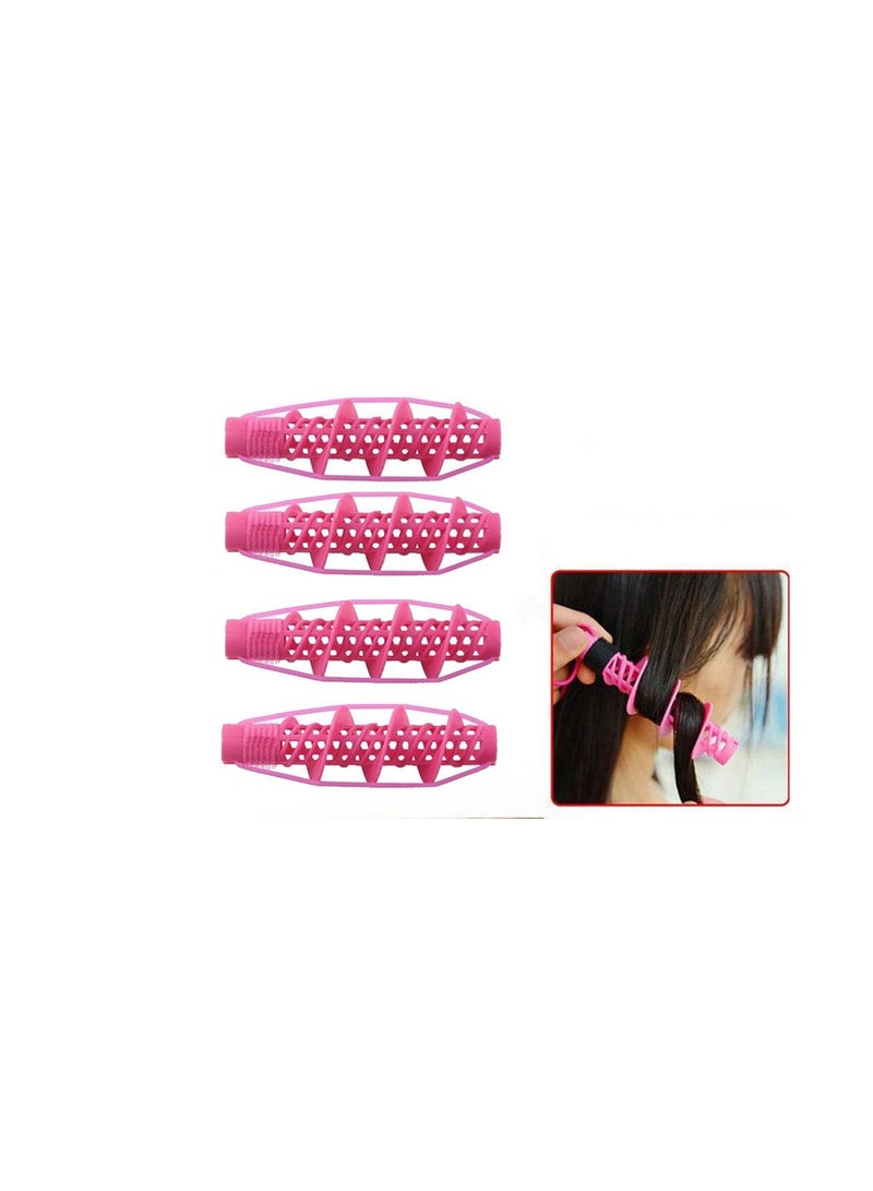 Y&D 4 Pc Hair Styling Tools Care Natural Big Wave Curls Rollers Curlers Curling Tool for Girls Ladies Spiral Curler - Image 2