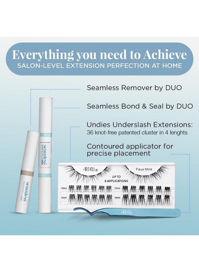 ARDELL - Ardell Seamless Eyelash Extension Kit, Faux Mink - Customizable DIY Lash Clusters, Includes Bond & Seal and Applicator for Long-Lasting Natural Lashes, 1 Pack - Image 1