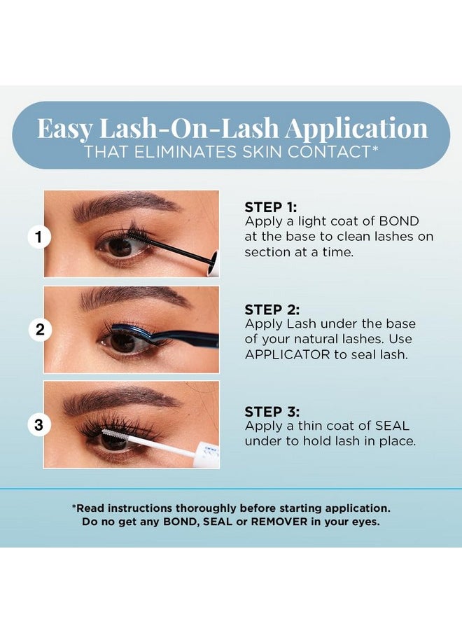 ARDELL - Ardell Seamless Eyelash Extension Kit, Faux Mink - Customizable DIY Lash Clusters, Includes Bond & Seal and Applicator for Long-Lasting Natural Lashes, 1 Pack - Image 1