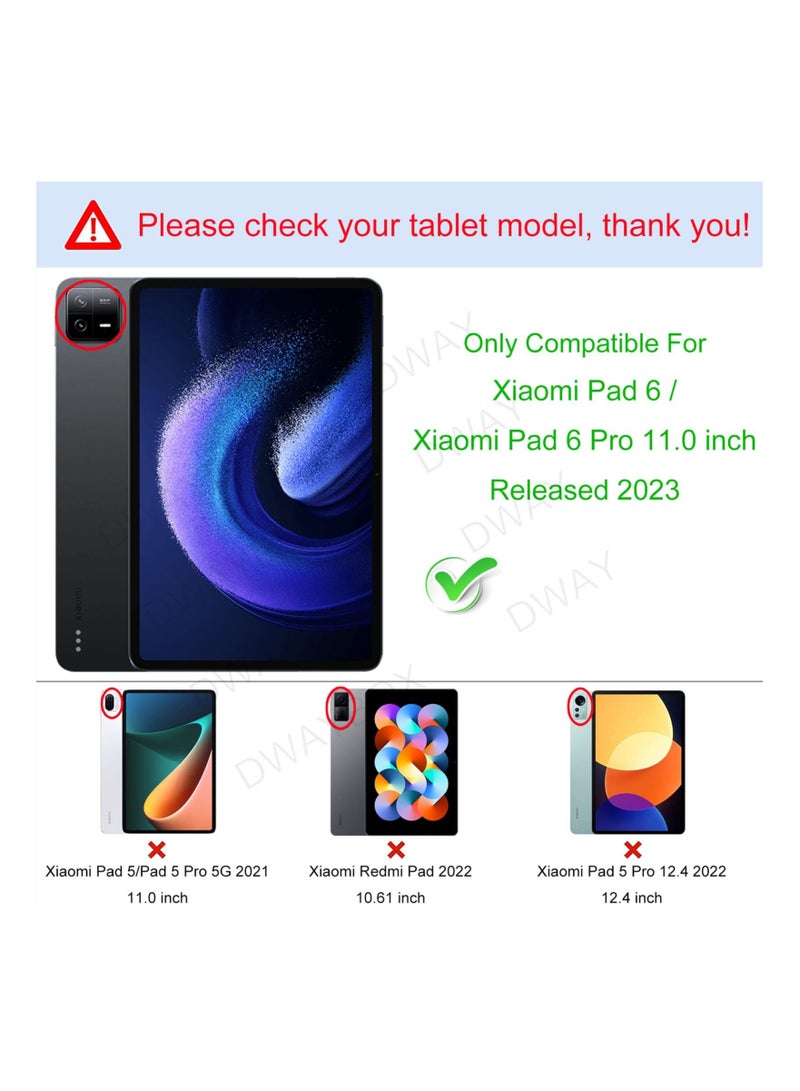 SYOSI Heavy Duty Shockproof Case for Xiaomi Pad 6 / 6 Pro 11 inch,  360° Rotating Ring Stand Case  Armor Protective Case 3-Layers Combo Armor Case Silicone Cover for Xiaomi Pad 6 / Pad 6 Pro - Image 2