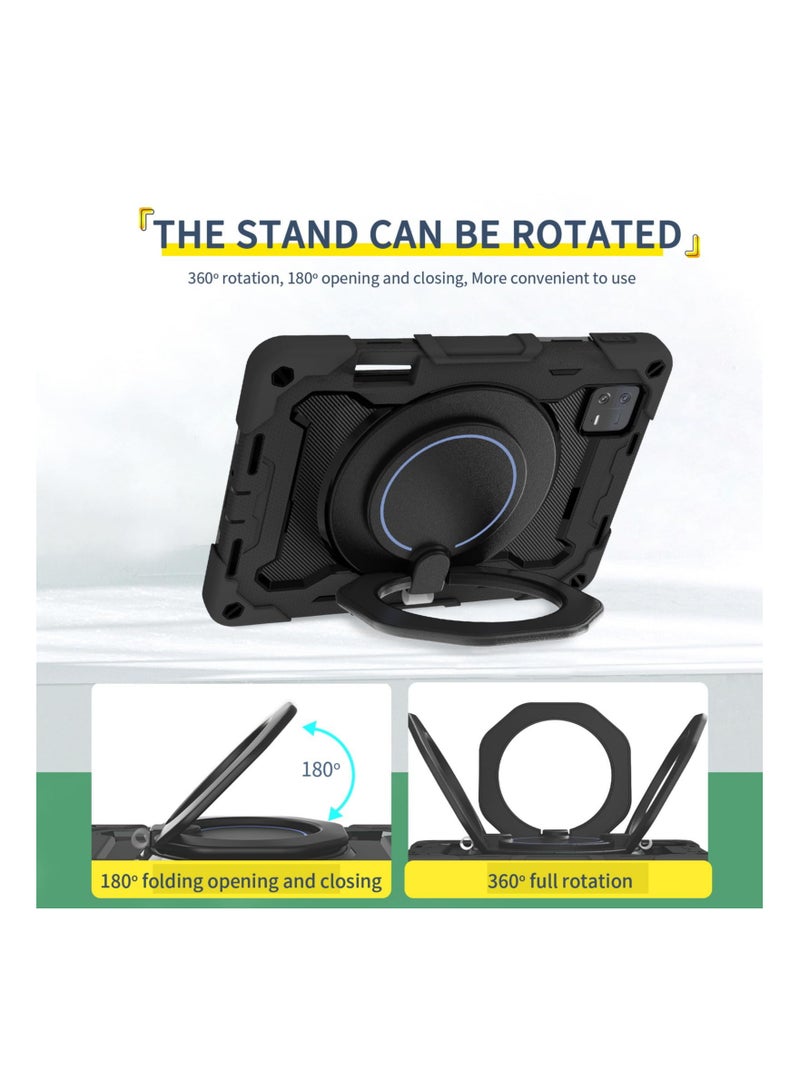SYOSI Heavy Duty Shockproof Case for Xiaomi Pad 6 / 6 Pro 11 inch,  360° Rotating Ring Stand Case  Armor Protective Case 3-Layers Combo Armor Case Silicone Cover for Xiaomi Pad 6 / Pad 6 Pro - Image 4