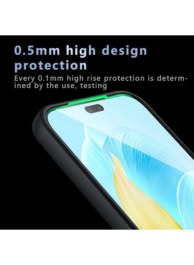 Magnetic Case for Honor 200 Lite 5G, Anti-Fingerprints, Anti-Fall Drop Protection, Frosted Armor Back Cover Airbag Shockproof TPU Bumper Matte Transparent Cover for Honor 200 Lite 5G (Black)  - Image 2