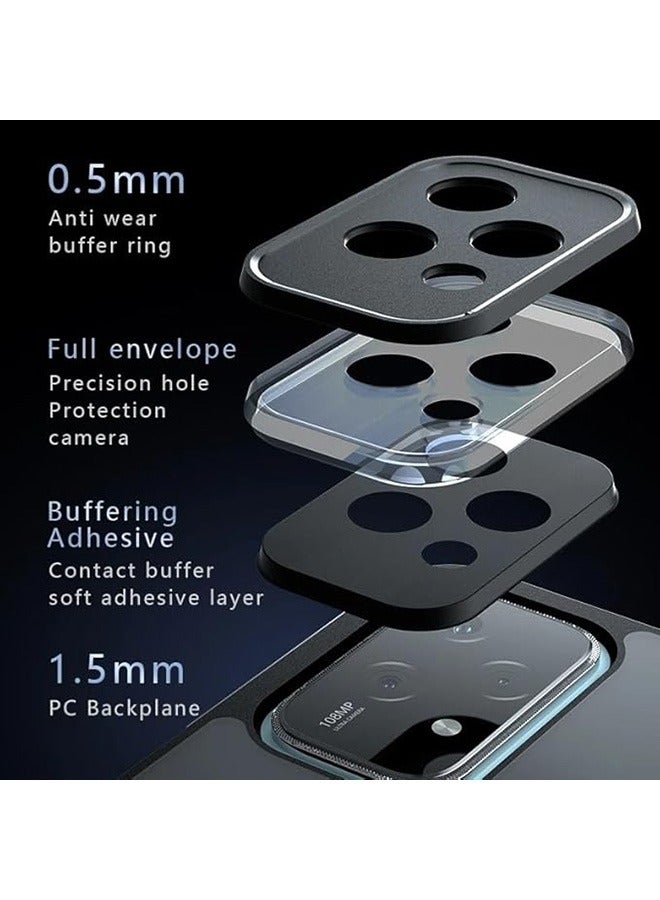 Magnetic Case for Honor 200 Lite 5G, Anti-Fingerprints, Anti-Fall Drop Protection, Frosted Armor Back Cover Airbag Shockproof TPU Bumper Matte Transparent Cover for Honor 200 Lite 5G (Black)  - Image 5