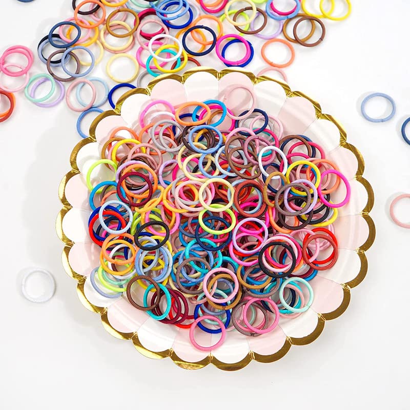 Fameza 100PCS Baby Toddler Hair Ties, 36 Multicolors Elastic Hair Ties,2cm in Diameter No Crease Finger Hair Elastics Small Ponytail Holders for Kids Girls - Image 4